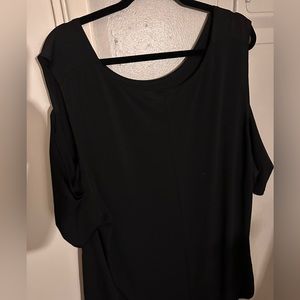Black cold shoulder top
